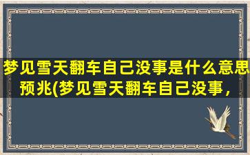 梦见雪天翻车自己没事是什么意思 预兆(梦见雪天翻车自己没事，预兆什么？)